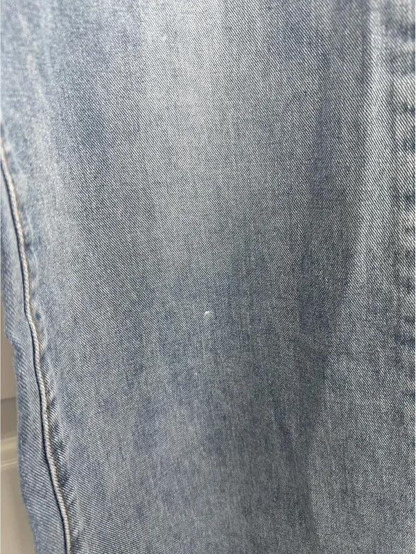 PTCL Utility High Waist Wide Leg Jeans Light Wash Indigo Size 25 - Image 6