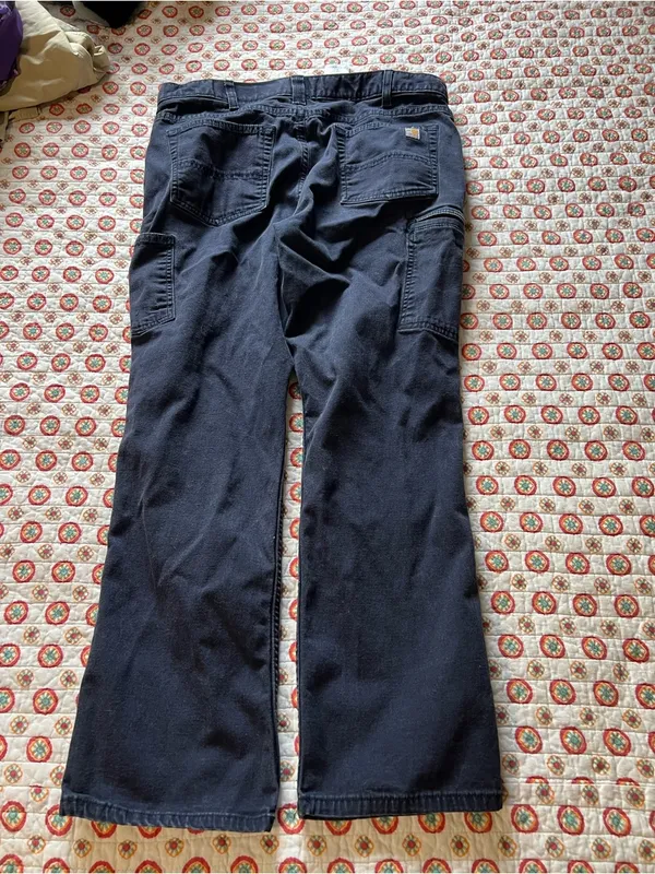 Carhartt Cat 2 2112 Navy Flame Resistant Work Pants size 16 Short - Image 3