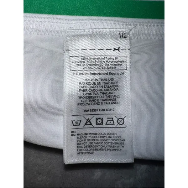 Women’s Stella McCartney Adidas Tiered Tennis Skort White 44 Green Yellow - Image 8