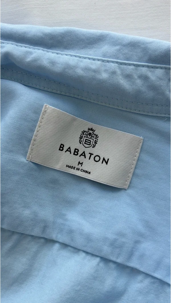 Aritzia Babaton Women’s Utility Shirt Vintage Villa Blue Size Medium - Image 4