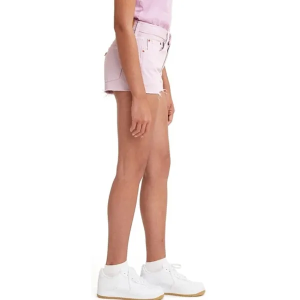 Levi’s 501 Shorts‎ High Rise Cutoffs Denim 100% Cotton Washed Lilac Size 32 - Image 3