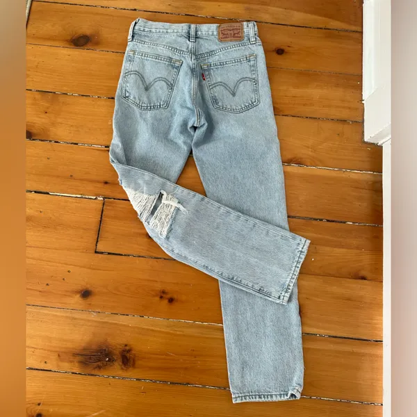 Levi's FLOW STYLE Women's Wedgie Straight-Leg High Rise Crop Jeans, US Size 24 - Image 4
