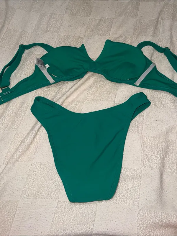 Shade & Shore Teal Green Underwire Bikini Set - Image 2