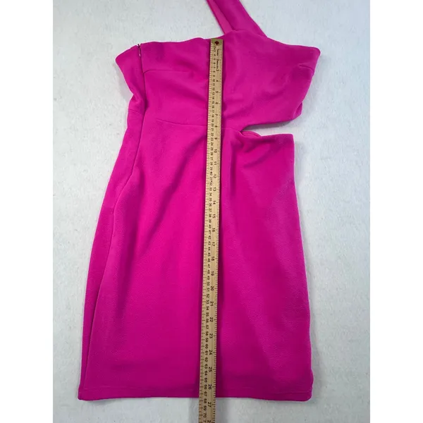 Lulus Pink One Shoulder Cutout Mini Dress Size Large NEW Barbiecore Made in‎ USA - Image 7