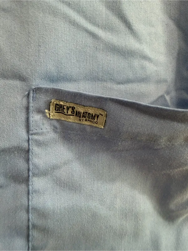 Grey's Anatomy Light Blue Scrub Top S - Image 3