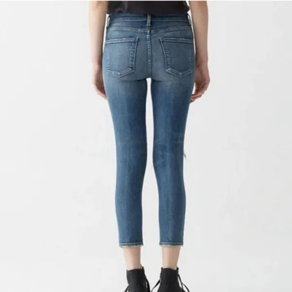 AGOLDE Los Angeles Premium Distressed Sophie High Rise Skinny Crop Jeans Size 28 - Image 3