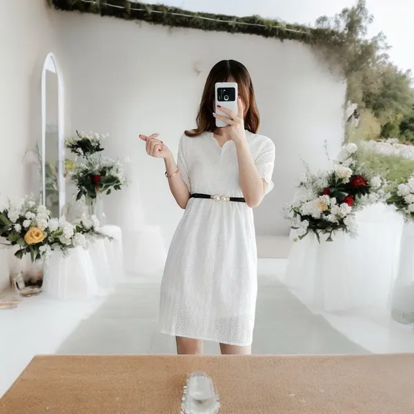 Thin Double Faux Pearl Buckle‎ Solid Color PU Leather Waist Thin Belt One Size - Image 11