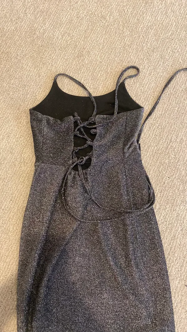 Sparkly Windsor Dress Black Bodycon Mini - Image 2