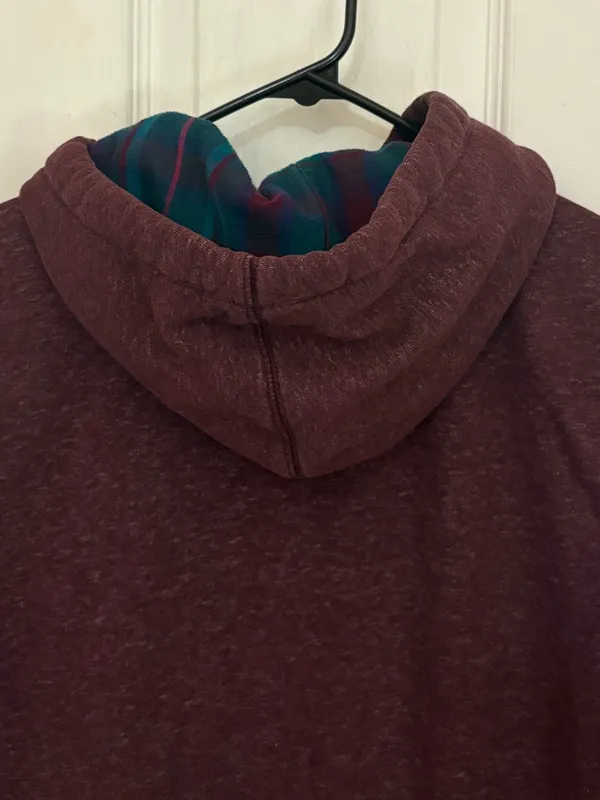 LL Bean Women’s Flannel Lined Zip Up Hooded Sweatshirt - Image 6