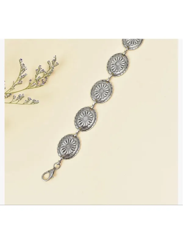 NEW Metal Chain Dress Belt Hollow Out Daisy Sweater Belt - Image 3