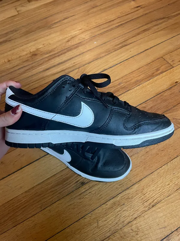 Nike Dunk Llows in a black-and-white colorway. - Image 2