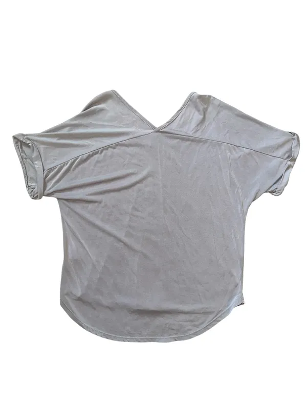 Alya Cuffed Sleeve V Neck T-Shirt - Image 2