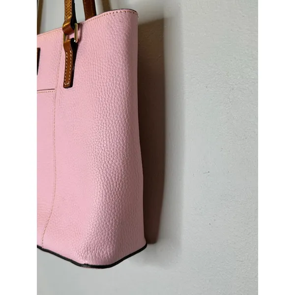 DOONEY & BOURKE Pale Pink Pebbled Leather Lexington Shopper Shoulder Bag - Image 5
