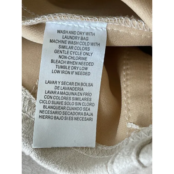 Love X Design Womens Crop Blouse Top Lantern Sleeves V-Neck Tan Beige NEW Medium - Image 6