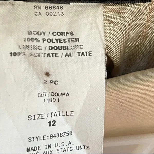 Vintage ABS Evening Strapless Dress Size 12 - Image 7