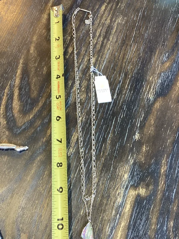 Kendra Scott Camry Silver Multi Strand Necklace with Abalone Pendant - Image 6