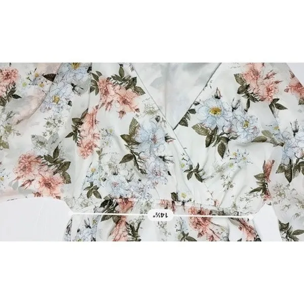 Baltic Born Kia Floral Kimono Maxi Dress LARGE White Pink‎ Bohemian Feminine - Image 8