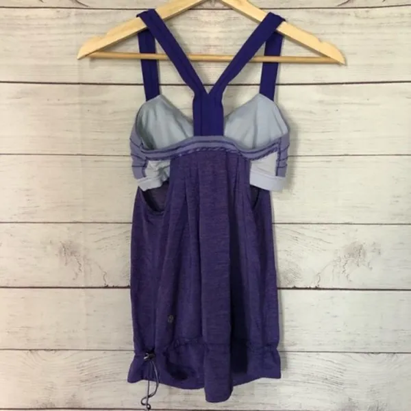 Lululemon Rest Less Tank Heathered Bruised Berry‎ 4 - Image 3
