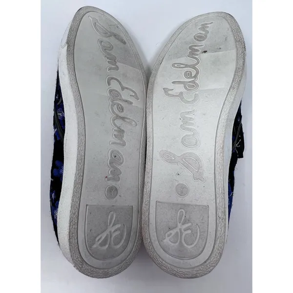 Sam Edelman Women's Slip-On Marvin Blue Floral Sneakers‎ Size 8M - Image 5