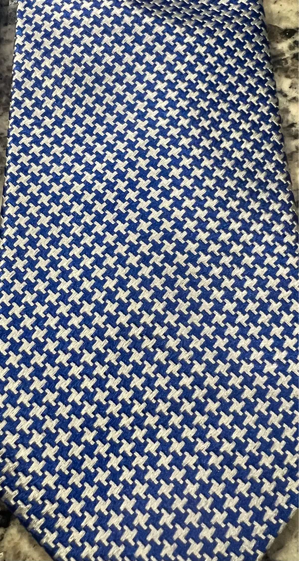 CHARLES TYRWHITT Men's 100% Silk Necktie Designer Blue - Image 6