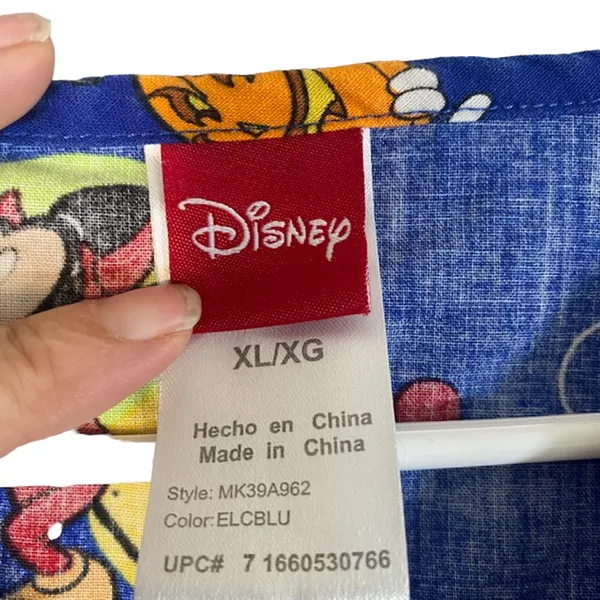 Disney Women’s Blue Mickey Mouse Halloween Wrap Tie Back Medical Scrub Top Sz XL - Image 10