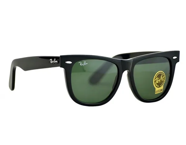 New Ray-Ban Wayfarer Black Frame Green Lens RB2140 G15 Lens - Image 8