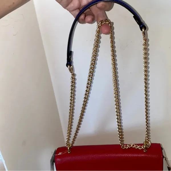 NWT Coach Red and White Leather Crossbody Bag - Image 13