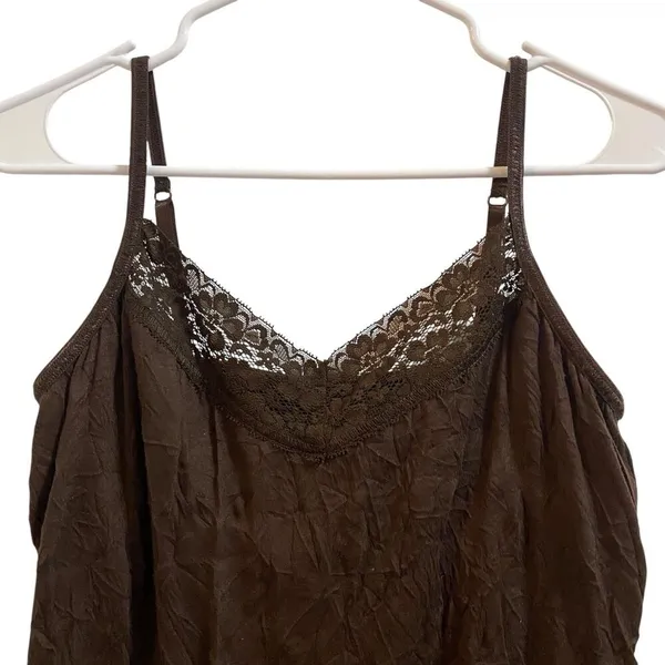 Y2k lace Trim Babydoll camisole tank top Women’s Large - Image 2