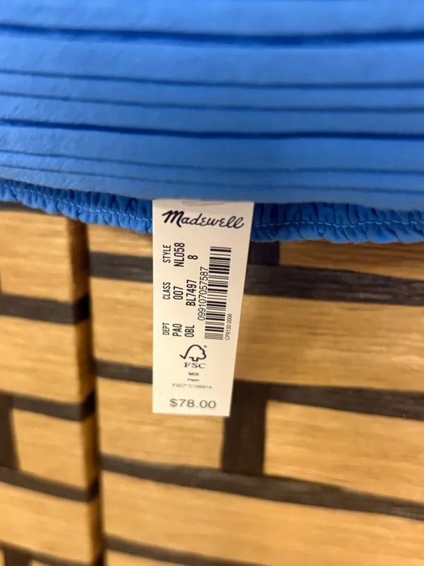 Madewell blue crop cami size 8 - Image 6