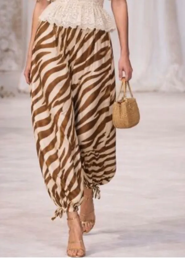 Galita Fashion Zebra Print Balloon Trousers Size M - Image 2