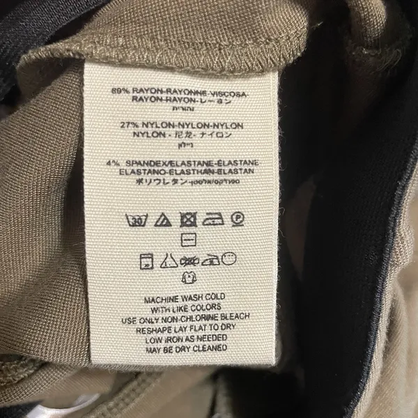 Free People Olive Green Flared Mini Skirt XS Elastic‎ Waist Made in Turkey - Image 6