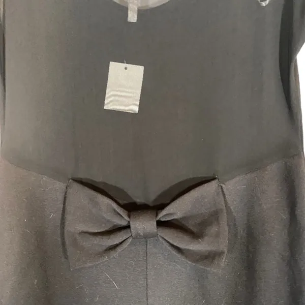 Charlotte Russe Zinga Black Sheer Bow Detail Short Sleeve Dress Women Sz L - Image 4