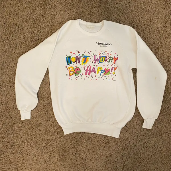 Vintage Alpine Ski Club Don’t Worry Be Happy Vancouver Sweatshirt size Medium - Image 3