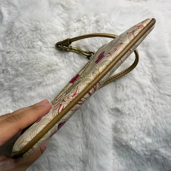 COACH Coated Canvas Signature Floral Wristlet - Image 3