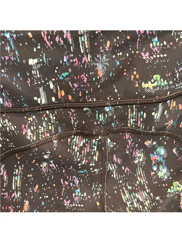 Athleta Black Multicolor Speckled Capri Leggings - Image 6
