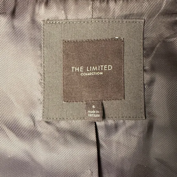 The Limited Dark Gray Tailored Blazer Size 6 - Image 4