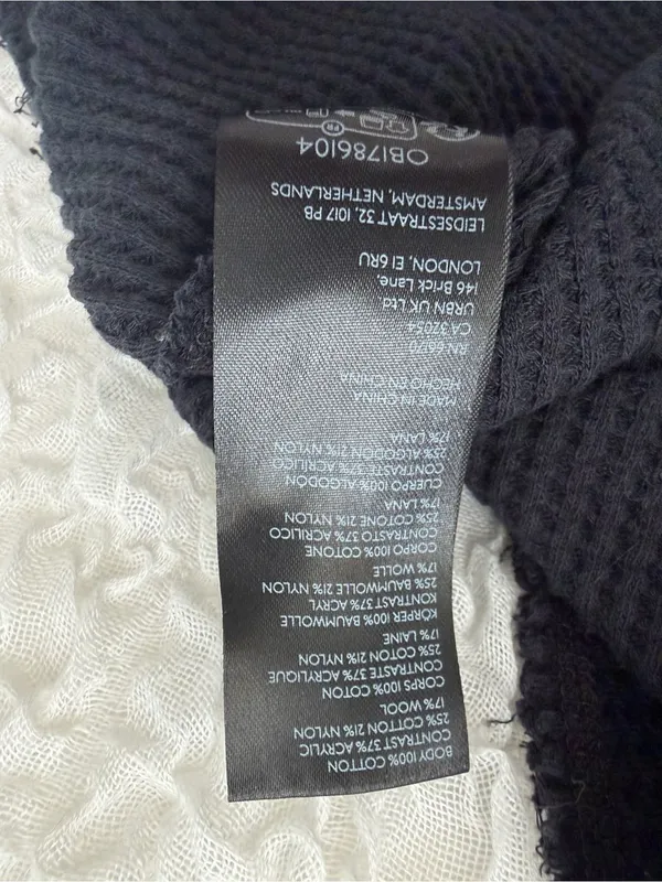 We The Free Black Waffle Knit Pullover Sz small - Image 5