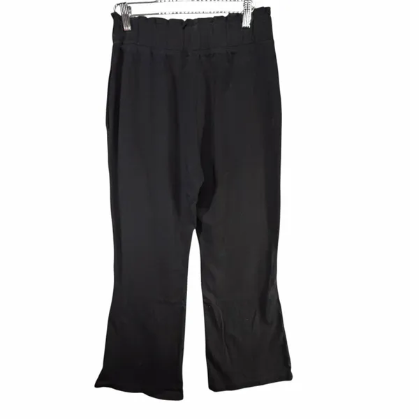 Reserved‎ Flared Sweatpants Size M Black Cotton Jersey Lounge Comfort Athleisure - Image 4