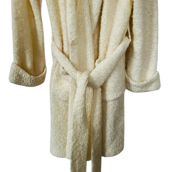 Vintage Victoria’s Secret Robe Mid Length Ivory Wool Blend Y2K Spa Loungewear - Image 7