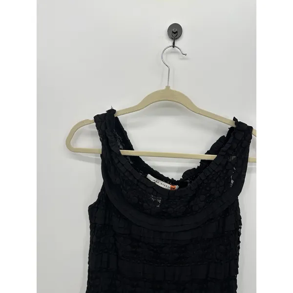 Max Studio Dress Womens Black Lace Whimsigoth Ruffle Dark‎ Fairy Grunge Size L - Image 4