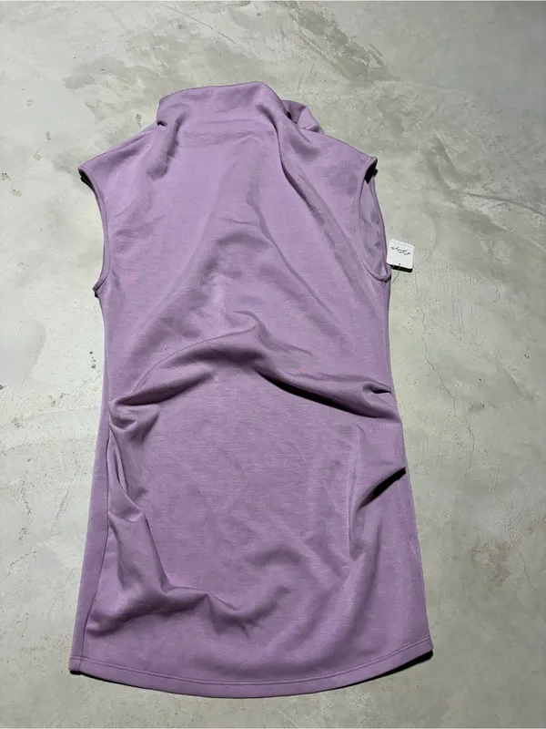 Free people NWT Sleeveless Cowl Neck dress purple MSRP$128 medium - Image 6