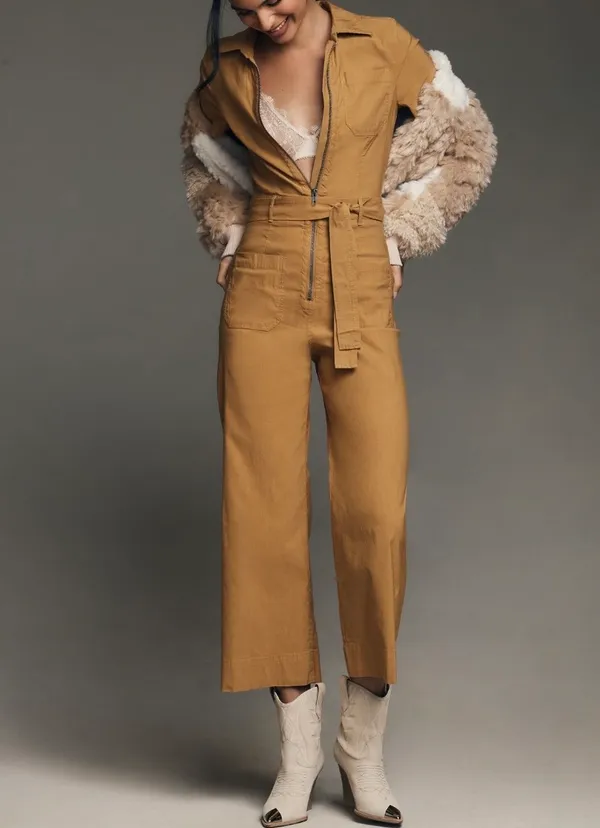 Anthropologie Maeve The Colette Weekend Zip Front Jumpsuit, Size 8 - Image 3