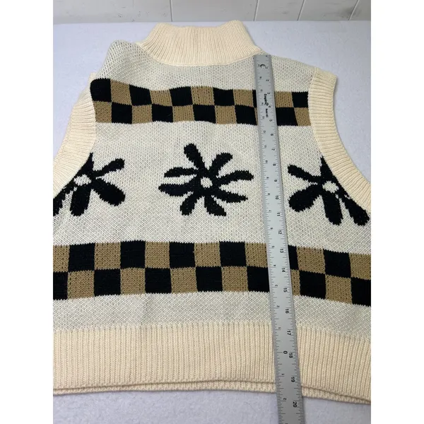 Bailey Rose X ASOS funnel neck zip retro knit vest. Size Small New with Tag! - Image 5