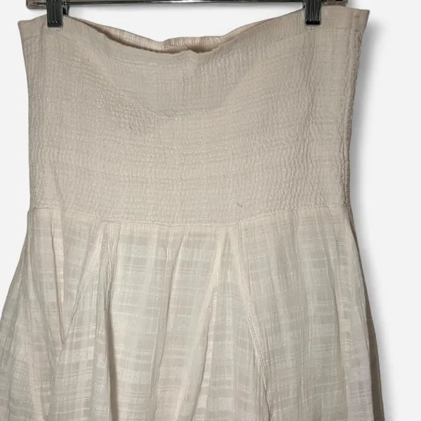 Free People Vintage White Midi/Maxi Skirt | Convertible Cotton boho whimsy small - Image 3