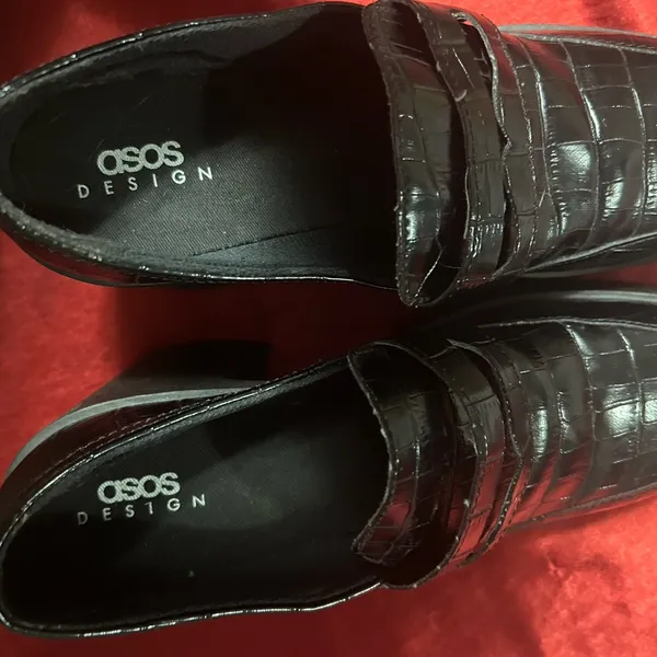 ASOS Black Croc-Embossed Flats size 9 - Image 9