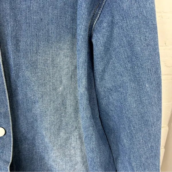 Cider Embroidered Logo Blue Washed Denim Button Down Shirt Size XL - Image 5