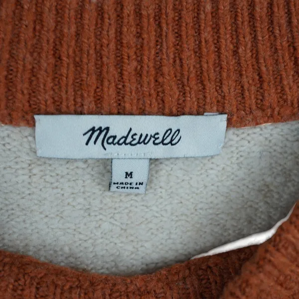 Madewell Striped Lyford Merino‎ Wool Pullover Sweater Size M - Image 3