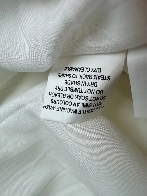 Dissh Gemima White 100% Linen Maxi Skirt Size US 2 NWT Lined A-Line Coastal - Image 9
