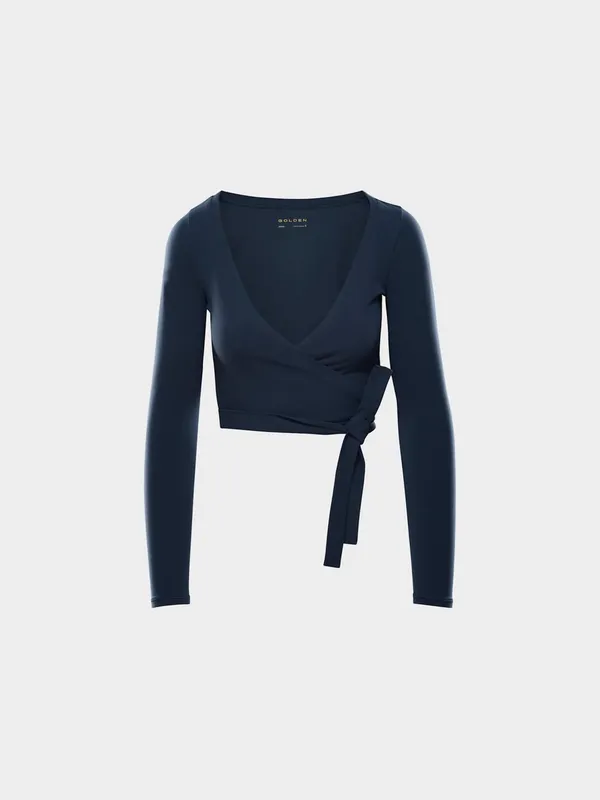 NWT Aritzia Golden BUTTER Focal Wrap Long sleeve Admiral L - Image 8