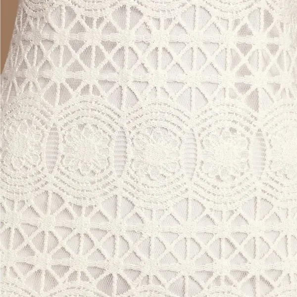 Lulus Love You For Eternity White Lace Shift Dress size small - Image 6